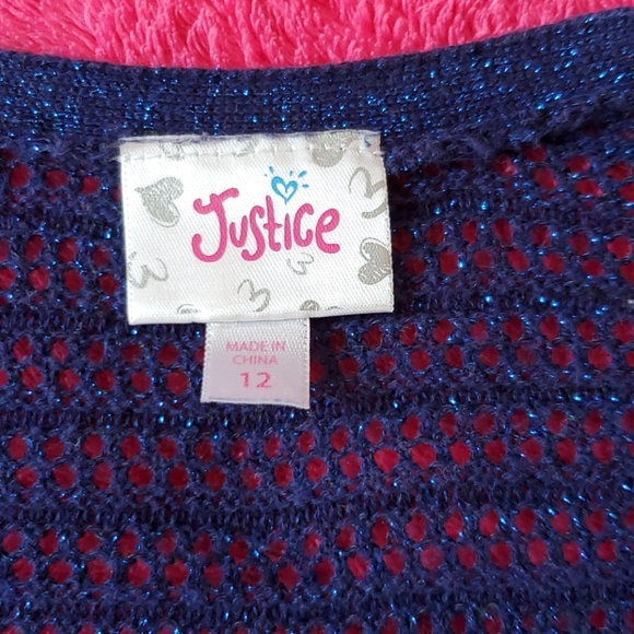 Blue sparkly short sleeved cardigan - Picture 2 of 2